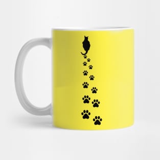 CAT IN POCKET LEFT FOOTPRINTS Mug